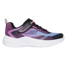 (5 UK Child, Black/Pink) Skechers Childrens/Kids Microspec Mesh Trainers