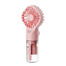 Tragbarer Handsprühventilator Wassersprühnebelventilator Studentenwohnheim Miniventilator Sommerzubehör Outdoor-Kühlwerkzeug,Rosa