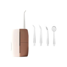 Portabel Vattenflossare för Resor, Trådlös Oral Irrigator med 4 Pulslägen, Idealisk för Hem och Kontor Brun