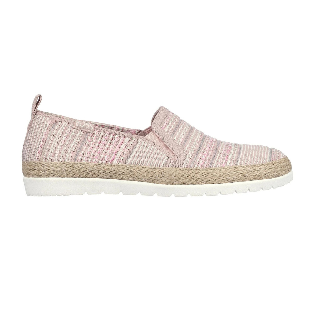 Skechers (4.5 Uk, Pink) Womens/Ladies Twin Gore Woven Slip-On Espadrilles