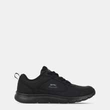 (11 UK, Black/Suede) Slazenger Mens Force Mesh Trainers
