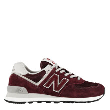 (8 UK, Wine) New Balance Mens 574 Classic Suede Trainers