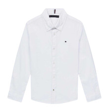 (12 Years, White) Tommy Hilfiger Boys Oxford Long-Sleeved Shirt