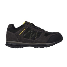 (11 UK, Charcoal/Yellow) Dunlop Mens Austin Leather Steel Toe Cap Safety Boots