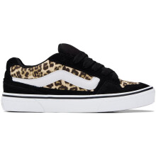 (6 UK, Black/Leopard) Vans Womens/Ladies Caldrone Suede Trainers
