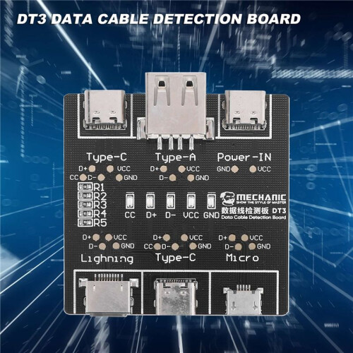DT3 Data Cable Detection Board USB Cable Tester for IOS Android Type-C Short Circuit -Off Switching Test Board Tool 2