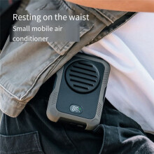 2000 MAh Hängender Hals-/Taillenventilator, USB--Tragbarer Wiederaufladbarer Ventilator für Outdoor-Camping, Wandern, Klettern, Laufen, Sport B