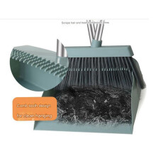 Dustpan Broom Set Floor Wiper Household Cleaning Long Handle Cleaning Set for Lobby Household Kitchen Cleaning Grey