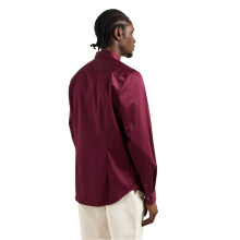 (M, Oxblood) Ted Baker Mens Oxford Collared Long-Sleeved Shirt