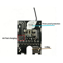 Battery Protection Board for Dartek A3 18650 Power Tools DC6A Fast Charging 7mos 4Alloy Protection Circuit Board