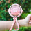 Black Portable USB Rechargeable Silent  Fan 3 Speed Adjustable with Lighting Function for Car  Stroller 8