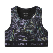 (7-8 Years, Multicoloured) USA Pro Girls Tropical Fitness Crop Top