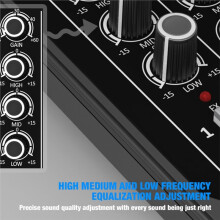 4 Channel Mixing Console Audio Mixer for Built-in DSP 48V Professional Outdoor Performance Mixer Console