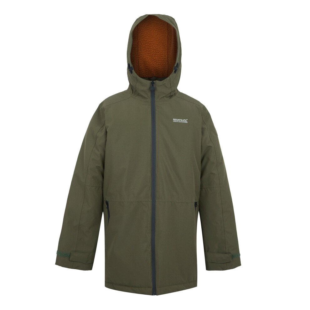 Regatta (4-5 Years, Olive Night/Pumpkin Spice) Childrens/Kids Farbank Ii Waterproof Jacket