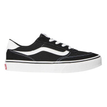 (4 UK, Black/White) Vans Childrens/Kids Brooklyn Canvas Platform Trainers