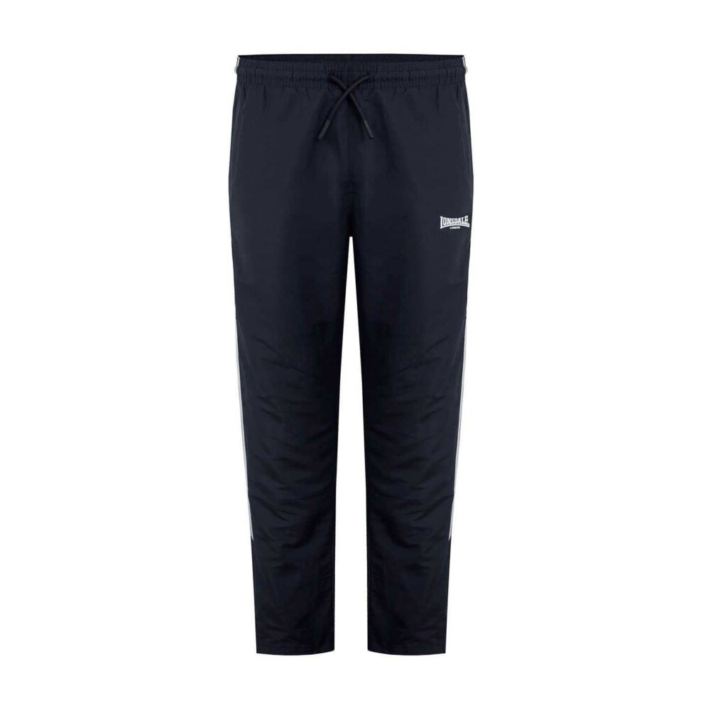 Lonsdale (M, Black) Mens Twin Stripe Tracksuit Bottoms