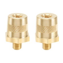 Battery Terminal Adapter M8, Brass Battery Terminal Adapter Pair, M8 Battery Terminal Car Battery, Terminal Column Pair Positive Negative with
