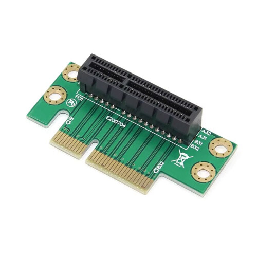 PCIE 4X Riser Card 90-Degree Left-Angle Adapter Card 1U Height Computer Server PCIe Socket PCI-E 4X Elevated Protection 2