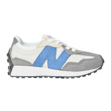 (13 UK Child, Grey/Blue) New Balance Childrens/Kids 327 Suede Lightweight Trainers