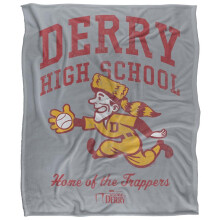 (147cm x 91cm, Grey/Red/Yellow) It: Welcome To Derry Home Of The Trappers Blanket
