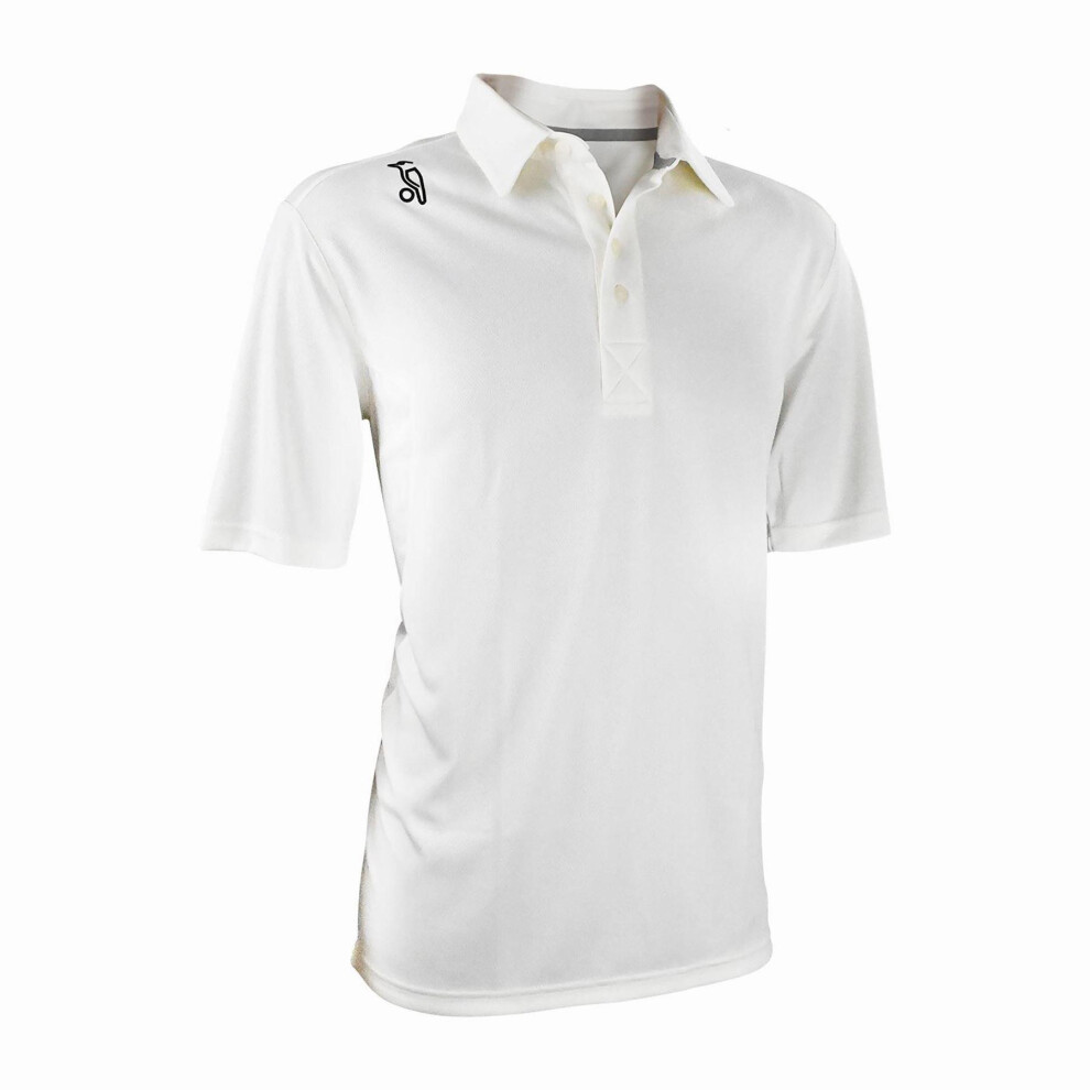 Kookaburra (13 Years, Cream) Childrens/Kids Elite Logo Cricket Shirt