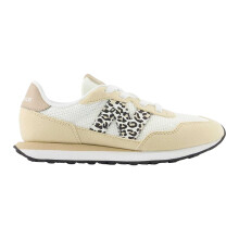 (12 UK Child, Sandstone) New Balance Childrens/Kids 237 Leopard Print Suede Trainers