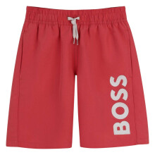 (4 Years, Raspberry) Boss Childrens/Kids Logo Swim Shorts