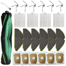 Voor 115 Combo /115 Combo+ Stofzuiger, 1 Hoofdborstel 6 Zijborstels 4 Filters 6 Stofzakken 6 Mop Pad 1 Reinigingsborstel
