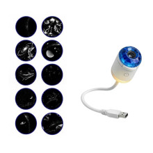 Projetor Holográfico 2 em 1 Lâmpada de Luz Noturna Controle de Voz Estrelas Do Céu para Quarto 360 Rotativo 10 Filmes