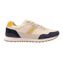 (9 UK, Beige/Navy) Kappa Mens Draydon Logo Suede Low Cut Trainers