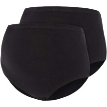 (S-M, Black) Mamalicious Womens/Ladies High Waist Briefs (Pack of 2)