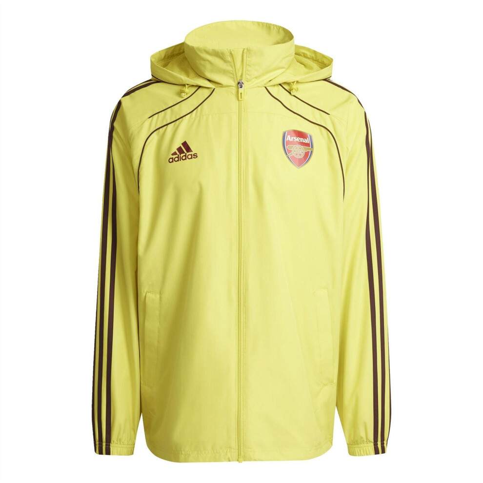 Adidas (M, Yellow Sulphur) Mens 2024/2025 Arsenal Fc Windbreaker