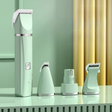 (Green) Hair Pet Wireless Grooming Clipper With Multiple Attachments For Dogs Tool Cats