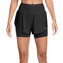 (10 UK, Black) Nike Womens/Ladies Tempo Dri-FIT 2 in 1 Running Shorts