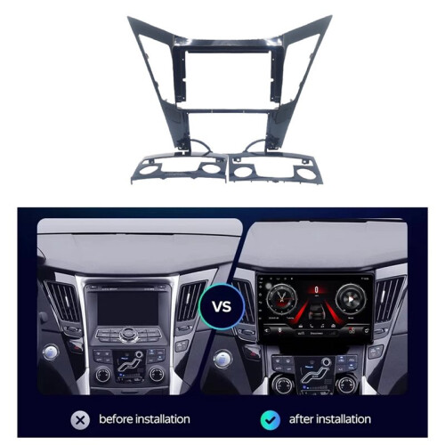 9 Inch Car Fascia Panel Audio Frame for  Sonata 8th 2011-2015 Stereo Frame Dash Fitting Panel Kit Accessories 2