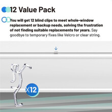 12 Pack Valance Clips for Horizontal Blinds, Clear Plastic Clips for Home