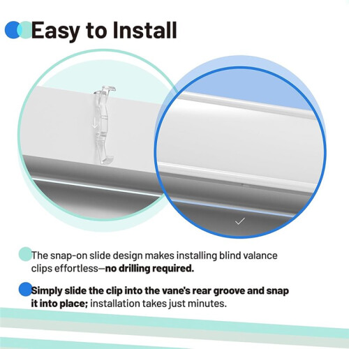 12 Pack Valance Clips for Horizontal Blinds, Clear Plastic Clips for Home 2