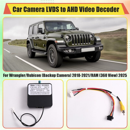 Adattatore per Telecamera A 360 per Auto, da LVDS A CVBS, Decoder Video AHD RAISE G-RZ-JP70 per   Rubicon e per  RAM 2025. 2