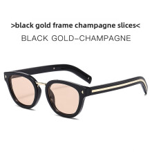 (Black Champagne)Trendy Oval Sunglasses With Lenses And Frame For Sports Adventures Outdoor