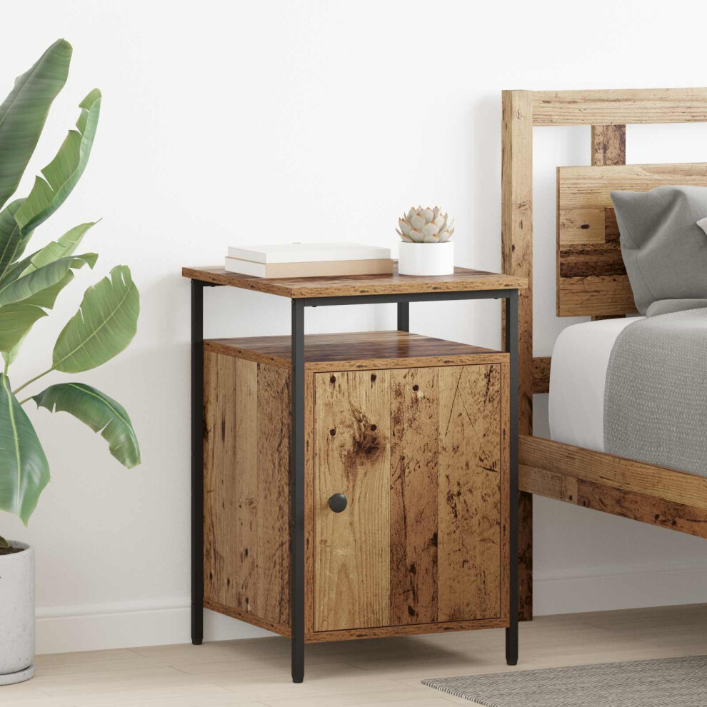 Vidaxl Bedside Cabinet Old Wood 40 X 42 X 60Cm Engineered Wood