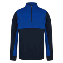 (13 Years, Navy/Royal Blue) Finden & Hales Childrens/Kids Quarter Zip Fleece Top