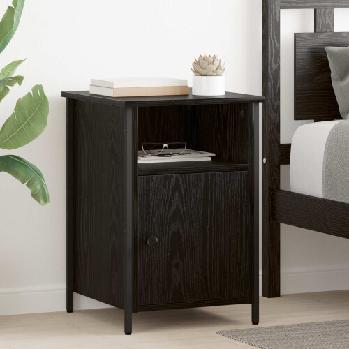 VidaXL vidaXL Bedside Cabinet 2 pcs Black Oak 40 x 42 x 60 cm Engineered Wood