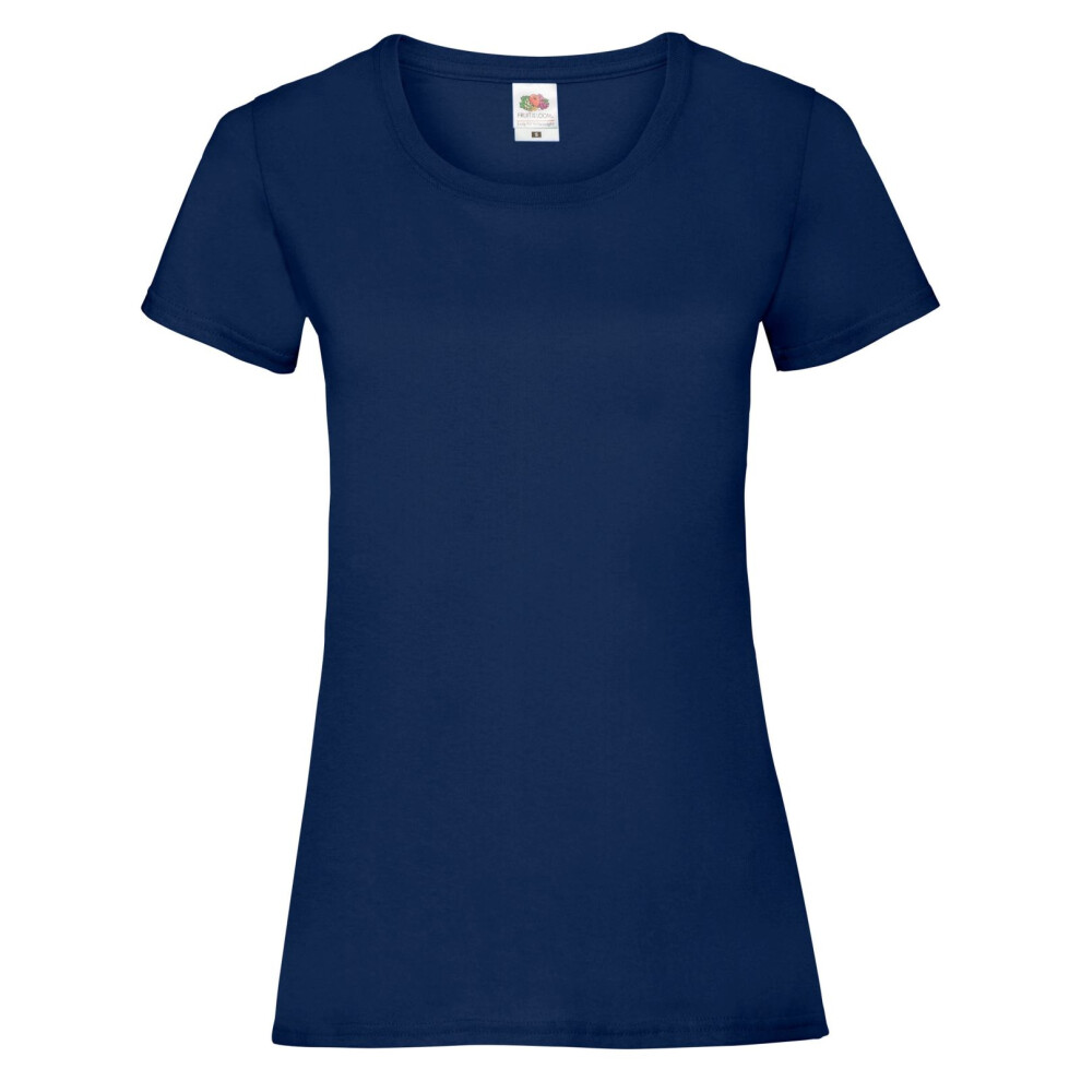 Fruit Of The Loom (S, Navy) Ladies/Womens Lady-Fit Valueweight Short Sleeve T-Shirt (Pack Of 5)