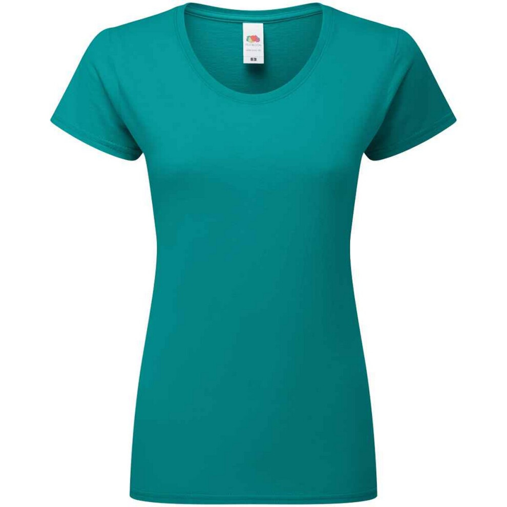 Fruit Of The Loom (M, Ocean Teal) Womens/Ladies Iconic Ringspun Cotton T-Shirt
