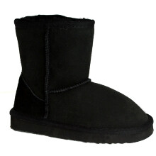 (12 Child UK, Black) Eastern Counties Leather Childrens/Kids Charlie Sheepskin Boots