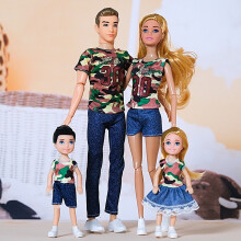 (Style J)4 peças bonecas 30 cm personagens da família usando sapatos com acessórios de moda para brincar