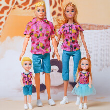 (Style P)4 peças bonecas 30 cm personagens da família usando sapatos com acessórios de moda para brincar