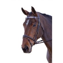 (Pony, Pink/Natural/Navy) Blenheim Leather Polo Horse Browband