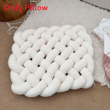 (White) Fleece Modern Wool Sit Pad With Thick Filling For Bed Desk Seating And Casual