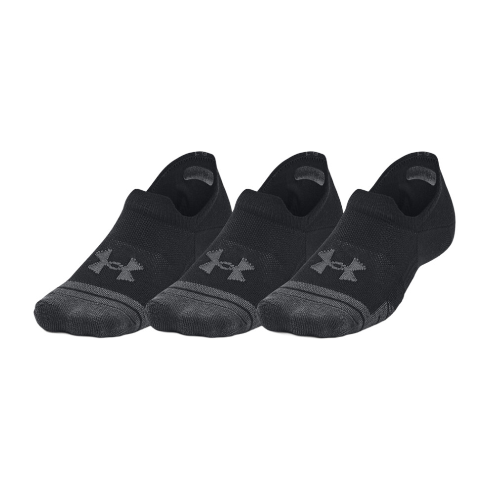 Under Armour (4 Uk-7.5 Uk, Black) Unisex Adult Ultra-Low Training Sports Socks (Pack Of 3)